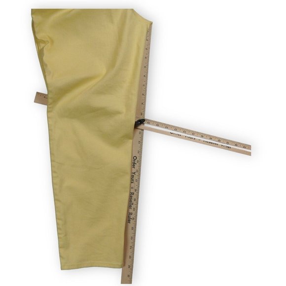Talbots Jeans Women 16 Petite Yellow Corduroy Signature Ankle Pants 16P NEW - Picture 5 of 11